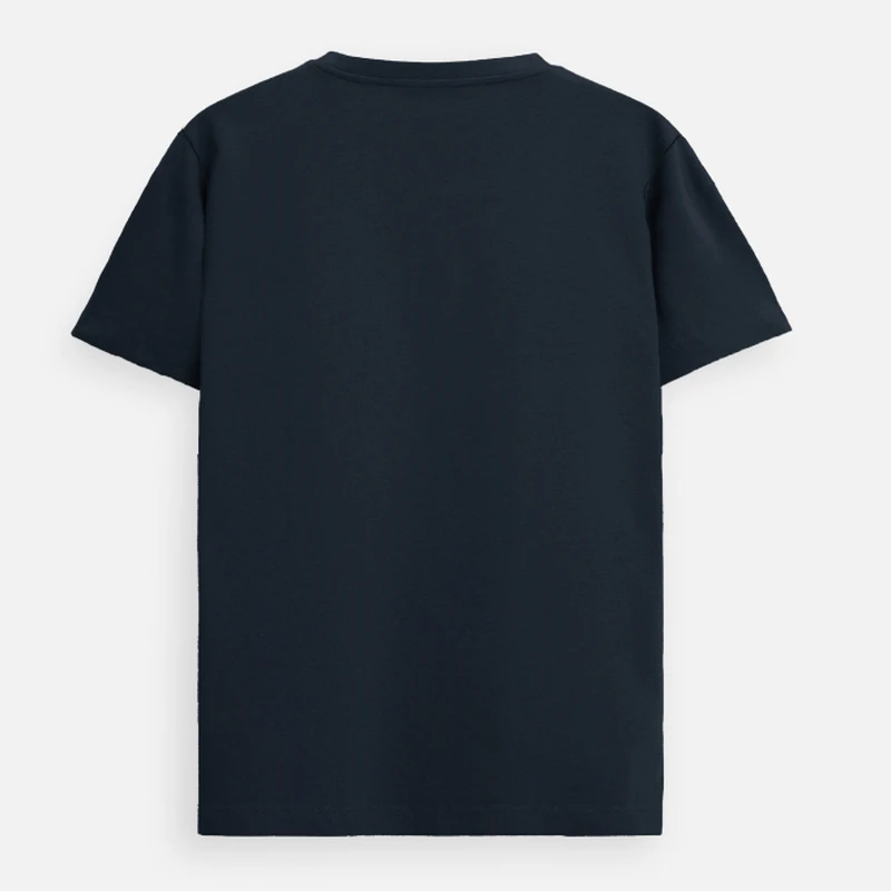 Navy Supima Cotton Plain Round Neck T-shirt product image
