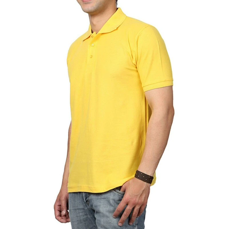 New Yellow Plain Collar Polo T-shirt - 100% Cotton Unisex - 200 GSM product image