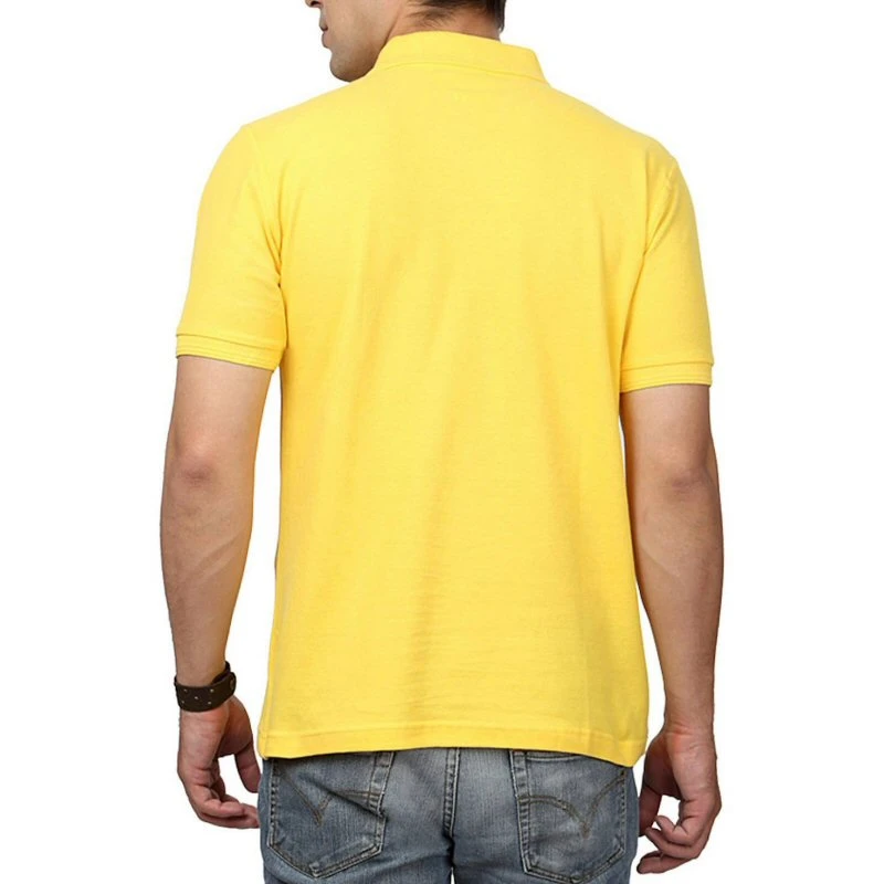 New Yellow Plain Collar Polo T-shirt - 100% Cotton Unisex - 240 GSM product image
