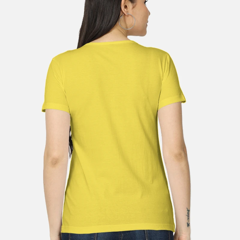 New Yellow Women Round Neck T-shirt product image