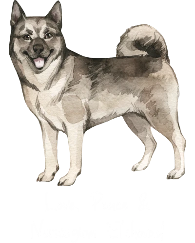 Norwegian Elkhound Dog Printed