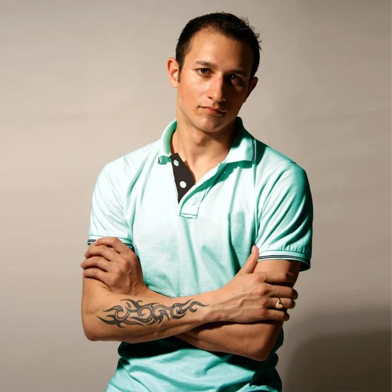 Ocean Blue With Black Plain Tipping Collar Polo T-shirt - 100% Cotton Unisex - 260 GSM product image