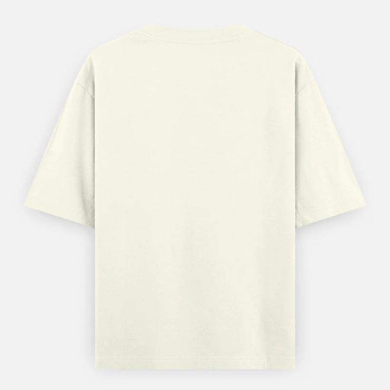 Off White Plain Oversized Round Neck T-Shirt product image