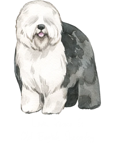 Old English Sheepdog Dog Printed