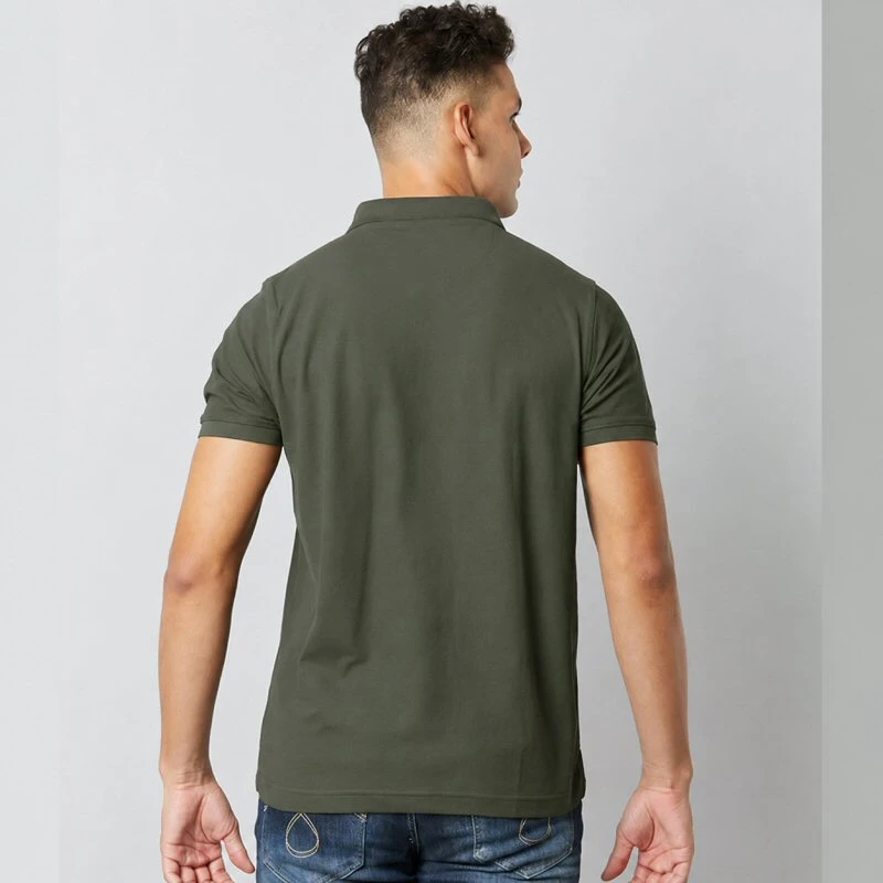 Olive Plain Mars Dry Fit Collar Polo T-shirt product image