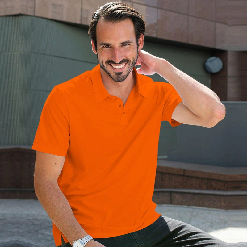 Orange Plain Collar Polo T-shirt - 100% Cotton Unisex - 230 GSM product image