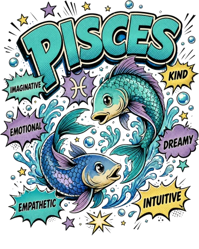 Pisces Comic Zodiac Sign