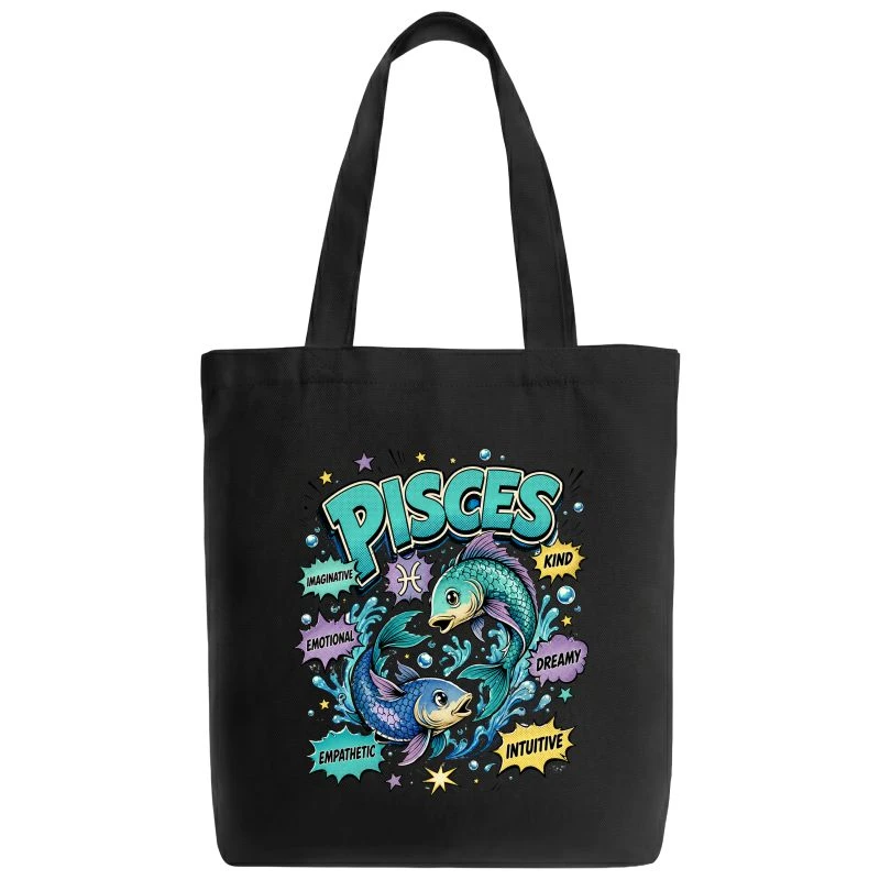 Pisces Comic Zodiac Sign Tote Bag product image