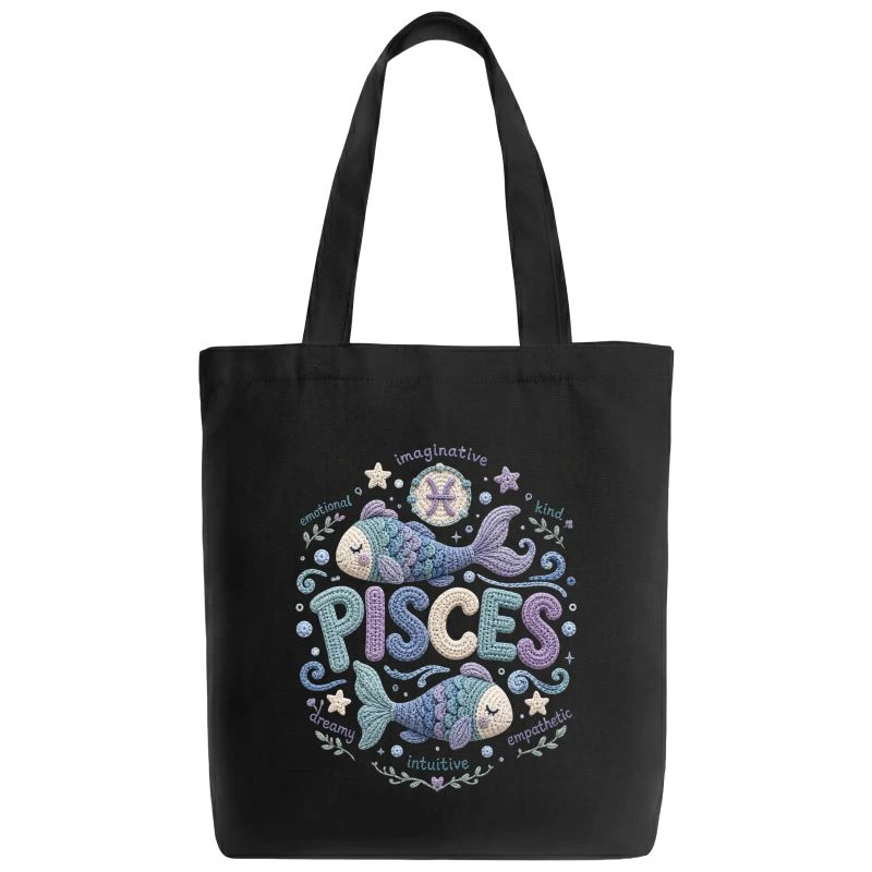 Pisces Crochet Zodiac Sign Tote Bag product image