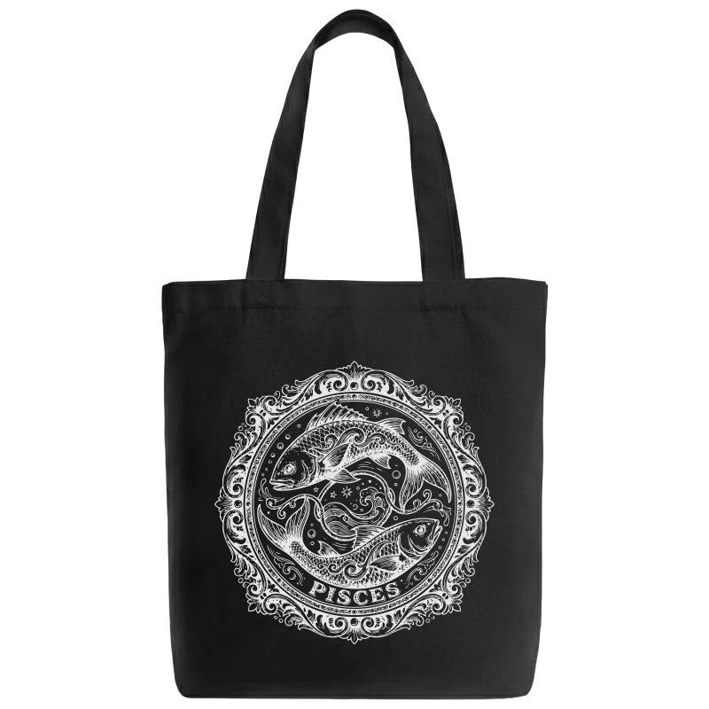 Pisces Vintage Zodiac Sign Tote Bag product image