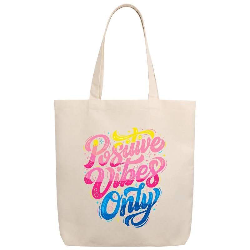 Positive Vibes Only Positive Quotes Tote Bag product image