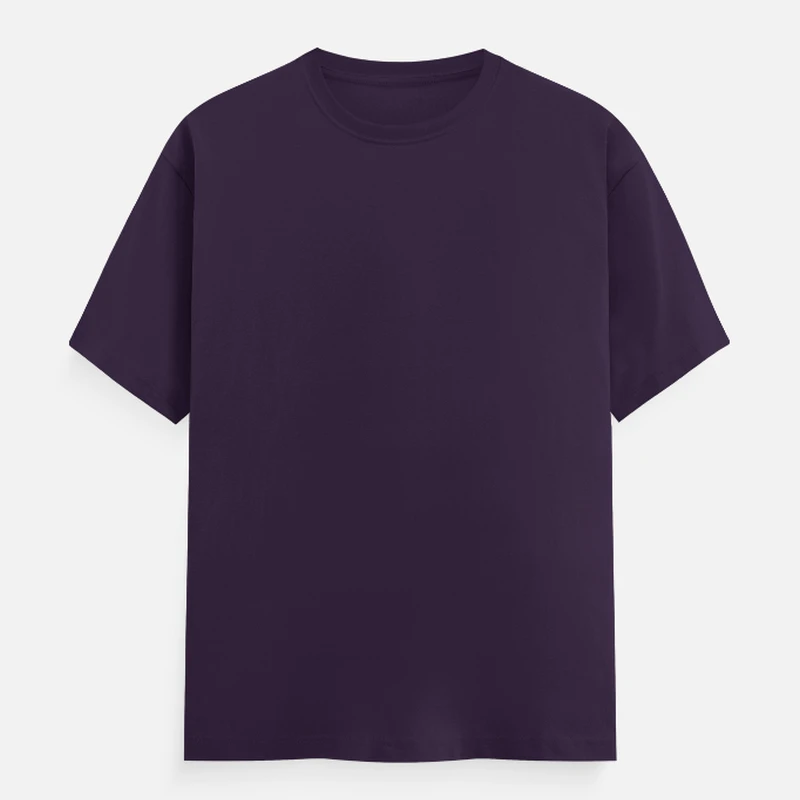 Purple Plain Round Neck T-shirt - Unisex Regular Fit