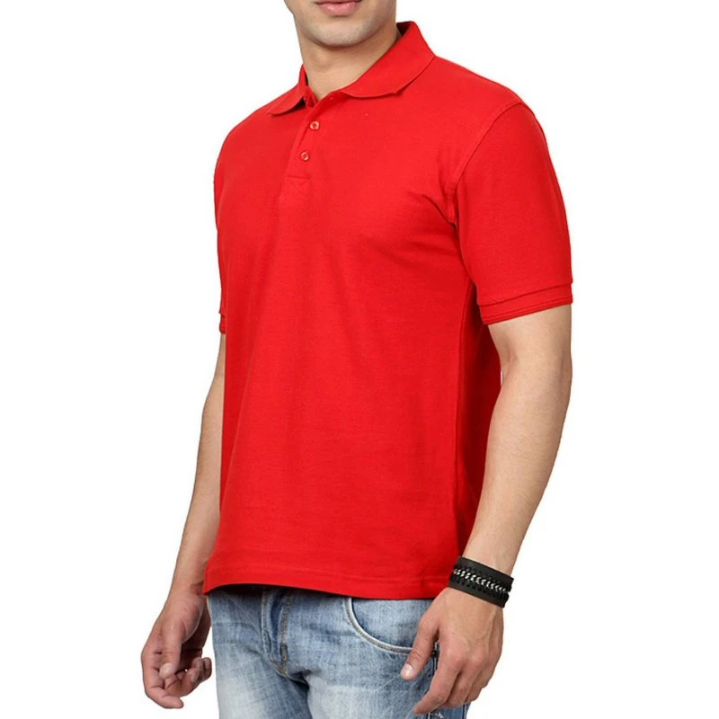Red Plain Collar Polo T-shirt - 100% Cotton Unisex - 200 GSM product image