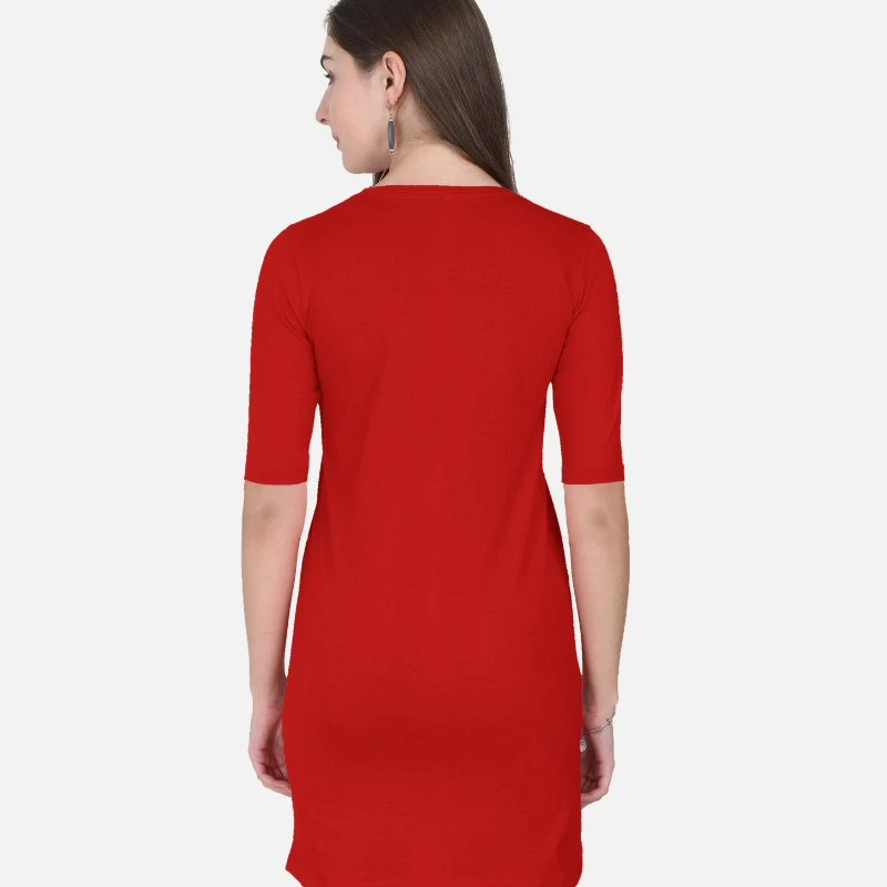 Red Plain Women T-Shirt Dress product image