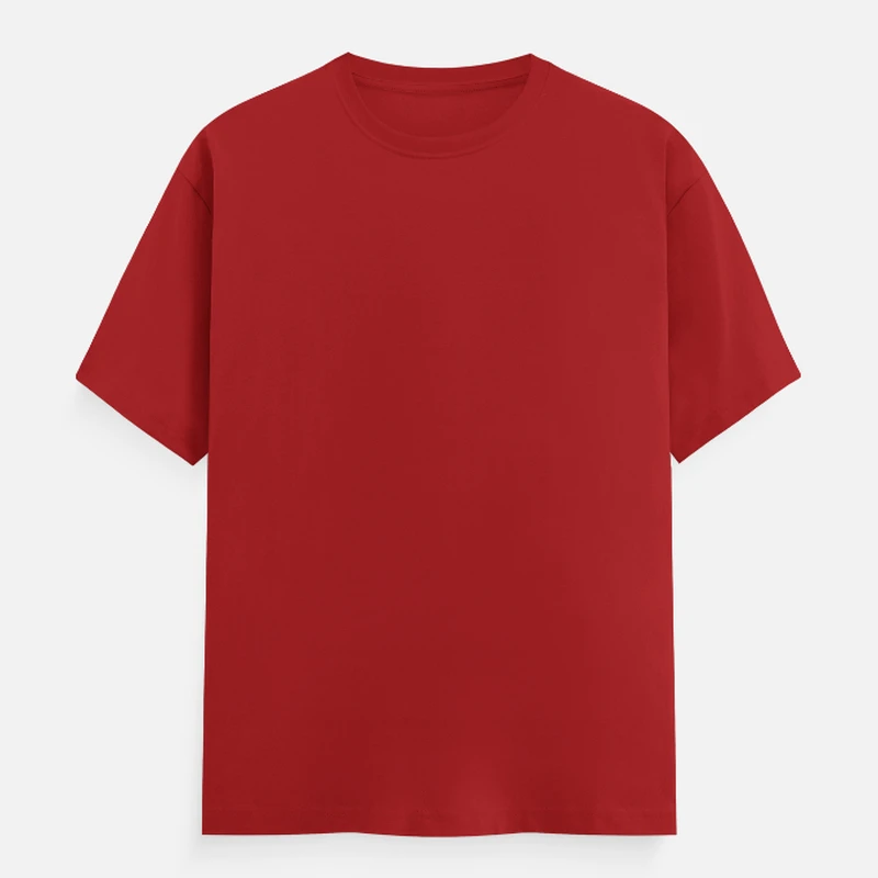 Red Plain Round Neck T-shirt - Unisex Regular Fit