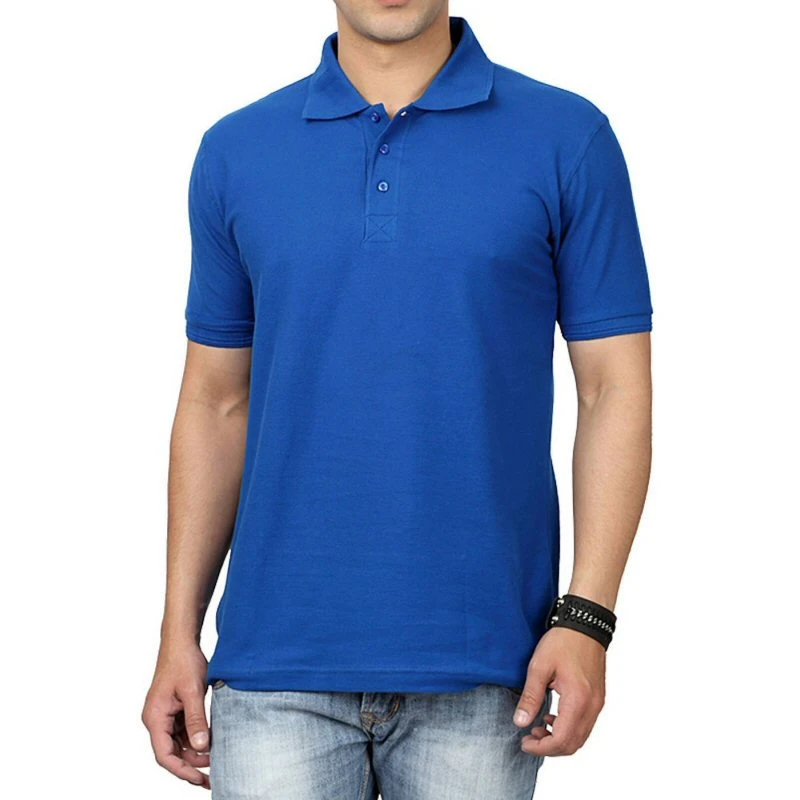 Royal Blue Plain Collar Polo T-shirt - 100% Cotton Unisex - 200 GSM