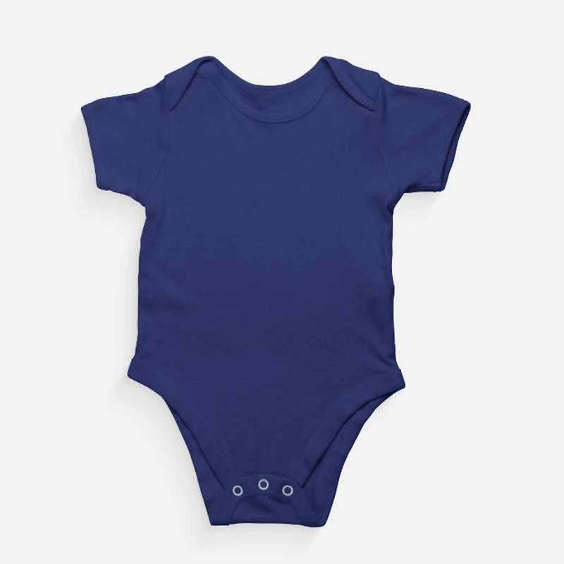 Royal Blue Plain Kids Rompers