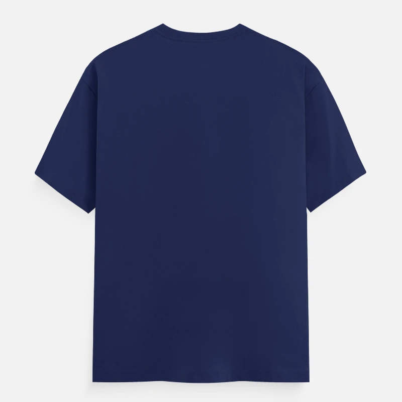 Royal Blue Unisex Plain Cotton Round Neck T-shirt product image