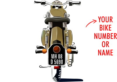 Royal Enfield Bullet Motorcycle Custom Number Plate T-Shirt