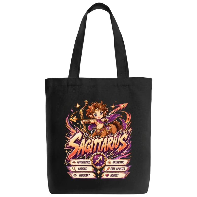 Sagittarius Anime Zodiac Sign Tote Bag