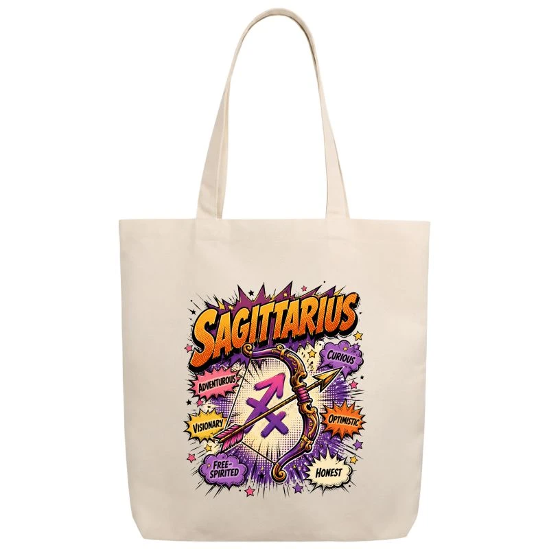 Sagittarius Comic Zodiac Sign Tote Bag product image