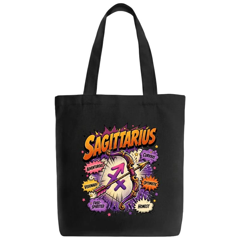 Sagittarius Comic Zodiac Sign Tote Bag