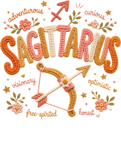 Sagittarius Crochet Zodiac Sign