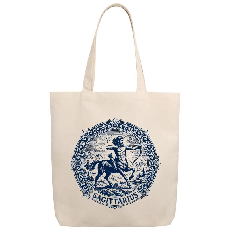 Sagittarius Vintage Zodiac Sign Tote Bag product image