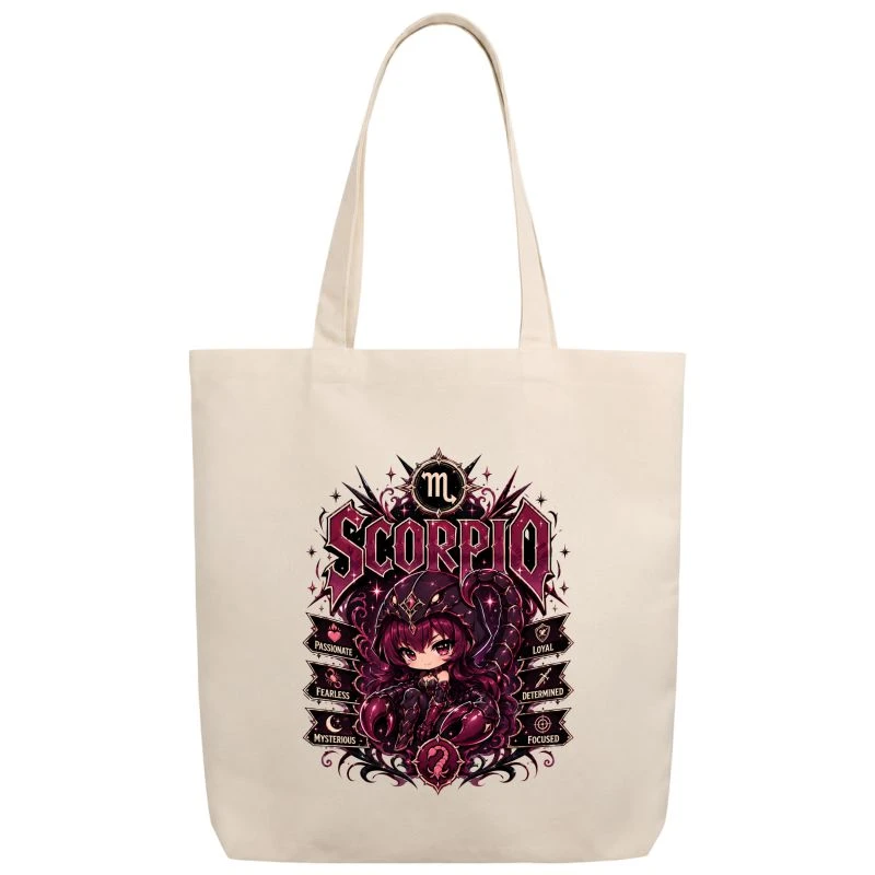 Scorpio Anime Zodiac Sign Tote Bag