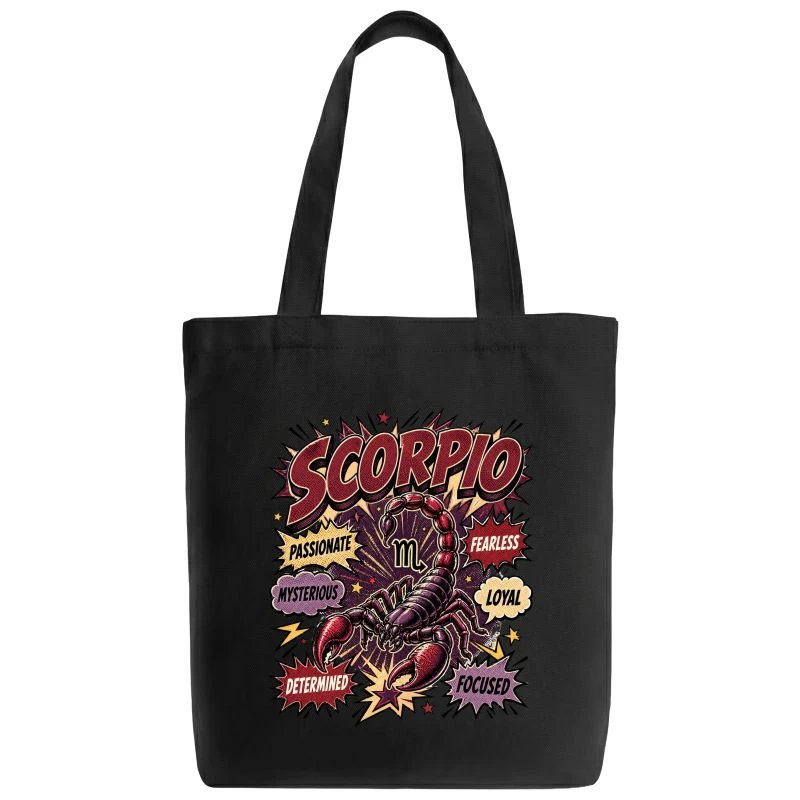 Scorpio Comic Zodiac Sign Tote Bag product image