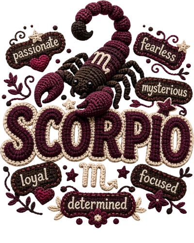 Scorpio Crochet Zodiac Sign