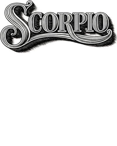 Scorpio Word Art Zodiac Sign
