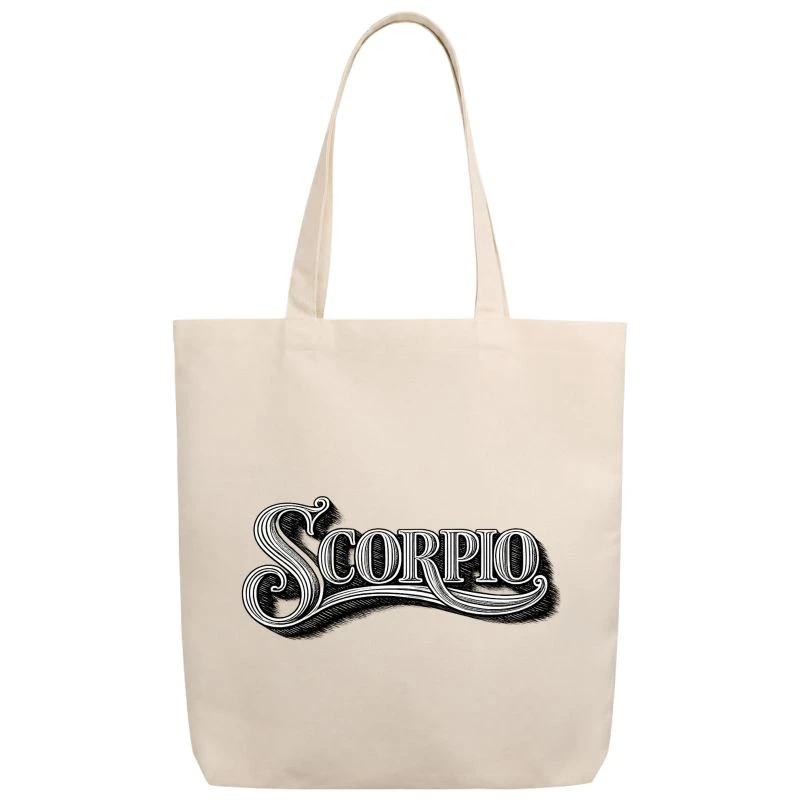 Scorpio Word Art Zodiac Sign Tote Bag