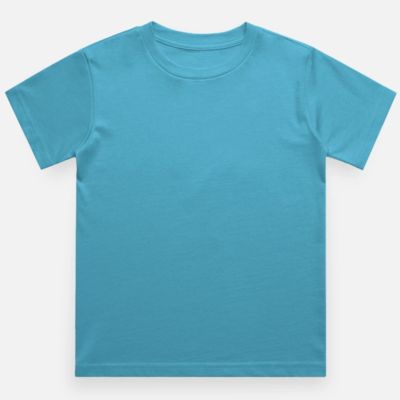 Sky Blue Plain Kids Round Neck T-shirt – Unisex: Suitable for Boys & Girls