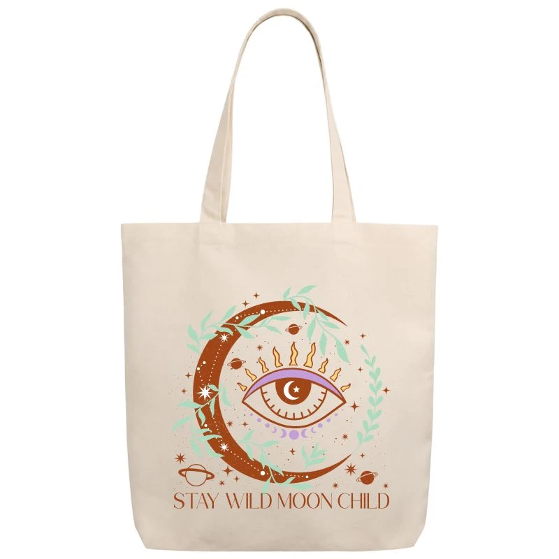 Stay Wild Moon Child Tote Bag