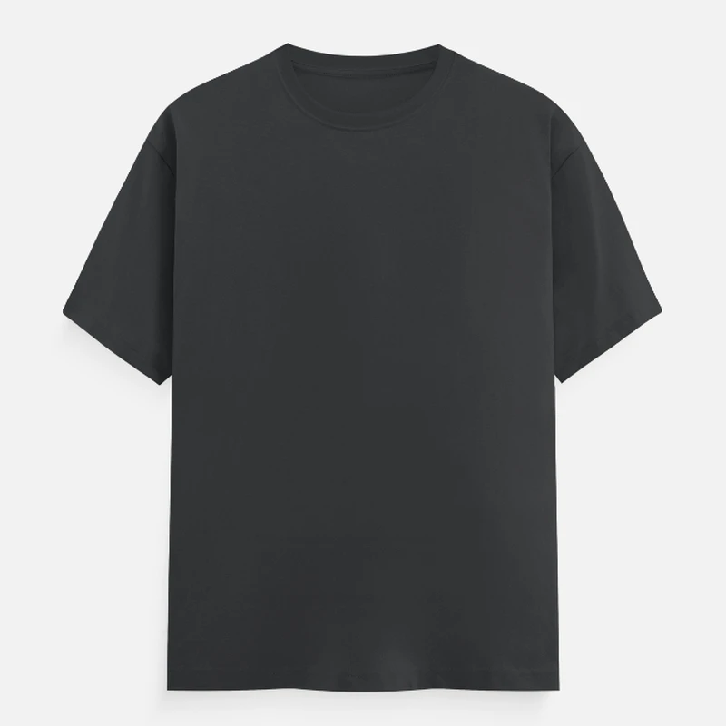 Steel Grey Plain Round Neck T-shirt - Unisex Regular Fit