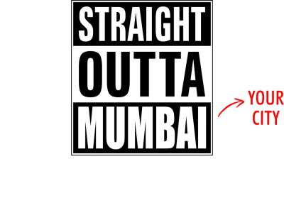 Straight Outta Custom City Printed