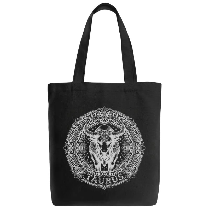 Taurus Vintage Zodiac Sign Tote Bag