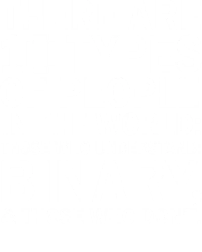 There Are 10 Types Of People In The World; Those Who Understand Binary & Those Who Don't Geeks Slogan