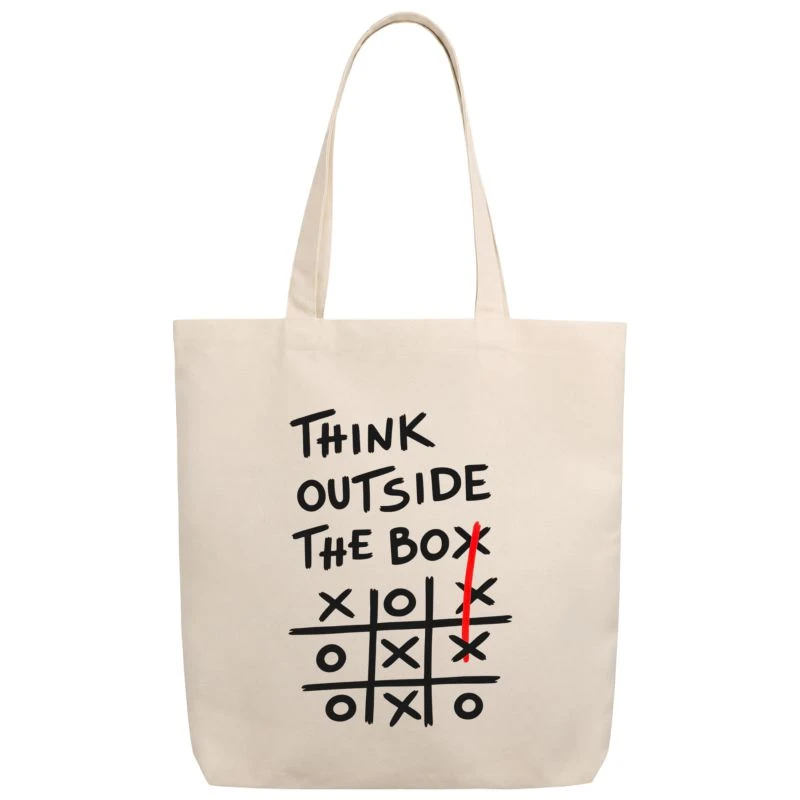 Think Outside The Box Tic Tac Toe Tote Bag product image