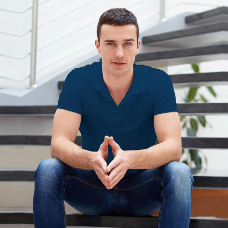 True Blue Plain Collar Polo T-shirt - 100% Cotton Unisex - 260 GSM product image
