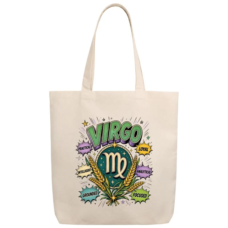Virgo Comic Zodiac Sign Tote Bag