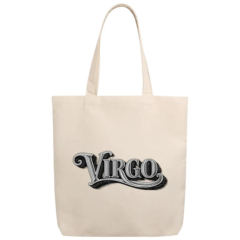 Virgo Word Art Zodiac Sign Tote Bag