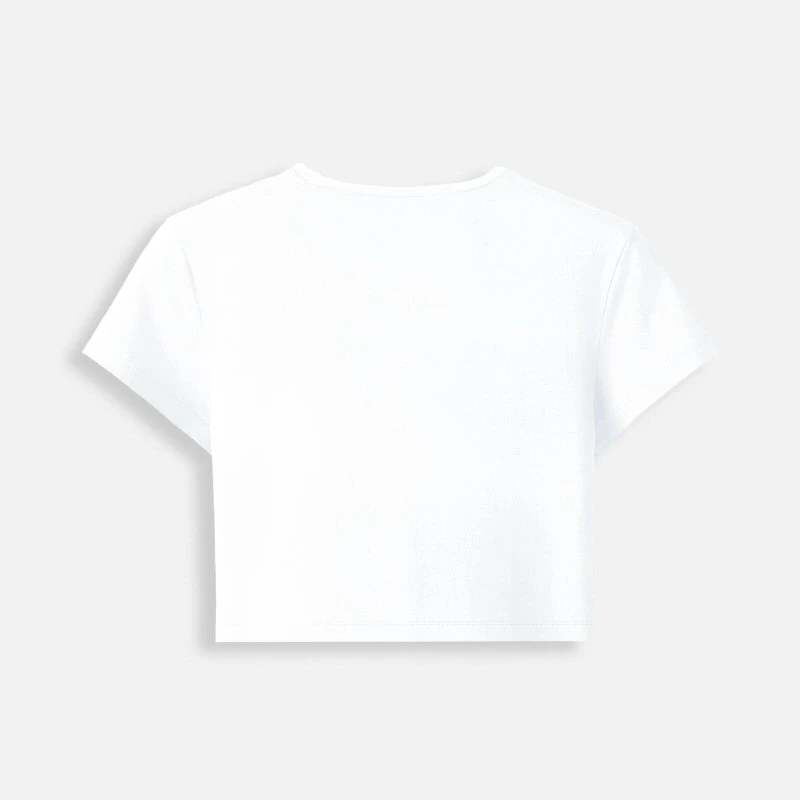 White Plain Women Baby Tee product image