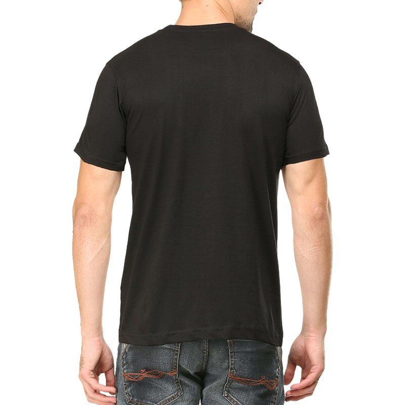 Black Unisex Plain Cotton Round Neck T-shirt Black Unisex Plain Cotton Round Neck T-shirt