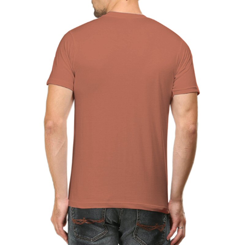 Copper Unisex Plain Cotton Round Neck T-shirt Copper Unisex Plain Cotton Round Neck T-shirt