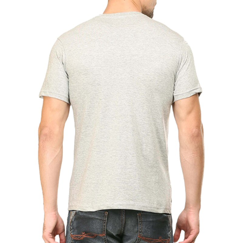 Grey Melange Unisex Plain Cotton Round Neck T-shirt Grey Melange Unisex Plain Cotton Round Neck T-shirt