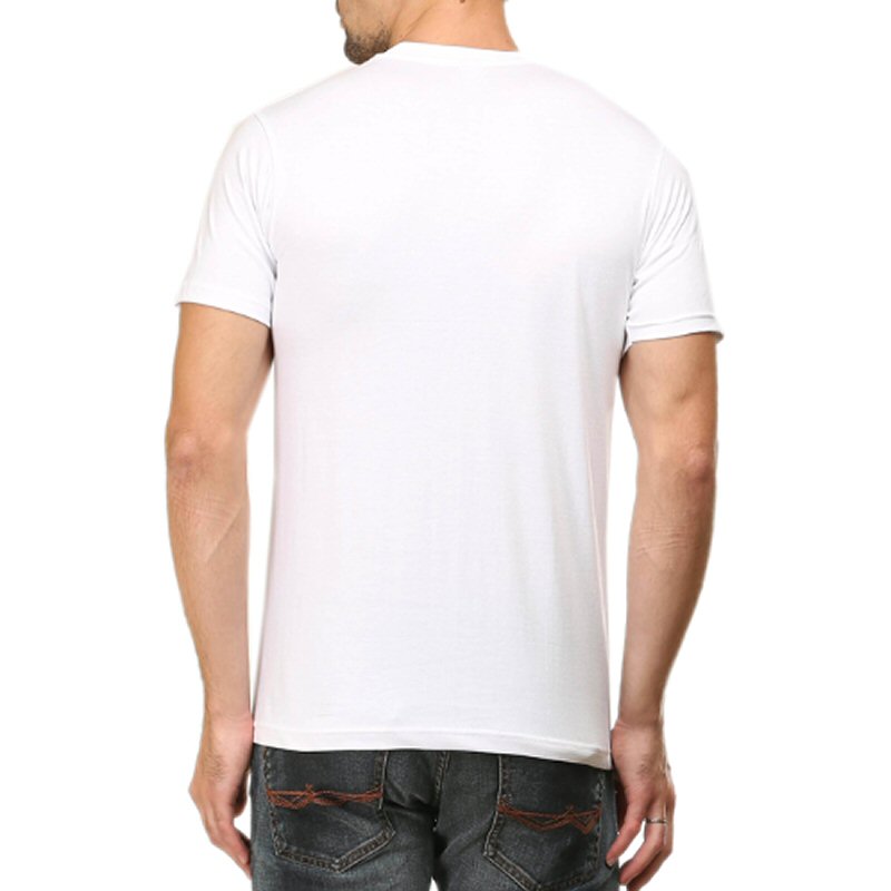 White Unisex Plain Cotton Round Neck T-shirt White Unisex Plain Cotton Round Neck T-shirt