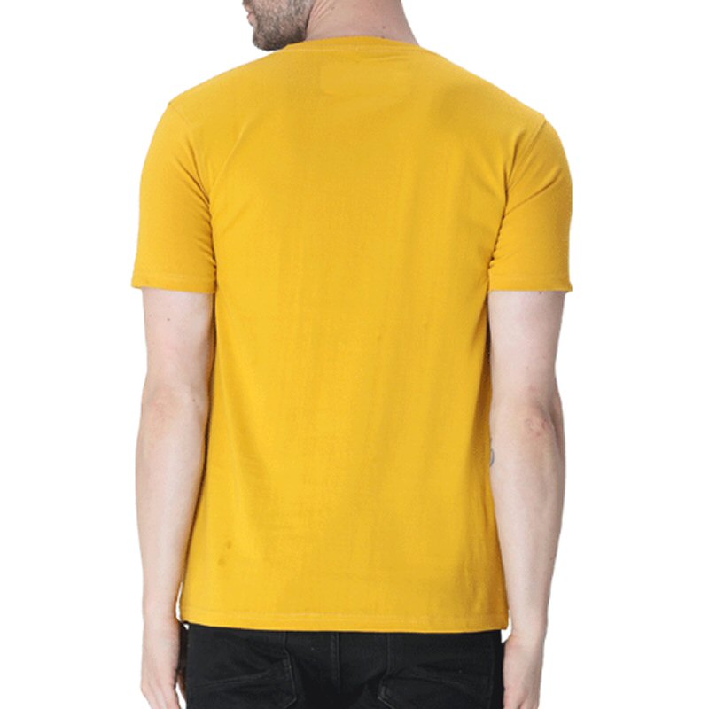 Mustard Yellow Unisex Plain Cotton Round Neck T-shirt Mustard Yellow Unisex Plain Cotton Round Neck T-shirt