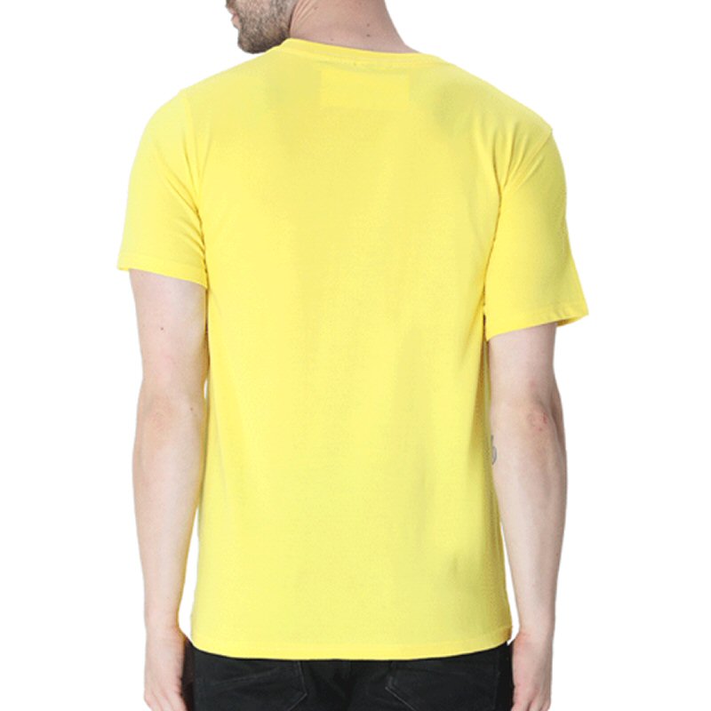 New Yellow Unisex Plain Cotton Round Neck T-shirt New Yellow Unisex Plain Cotton Round Neck T-shirt